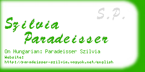 szilvia paradeisser business card